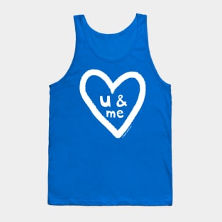 You and me couples love - hand drawn illustration - i love you Valentines Day heart Tank Top